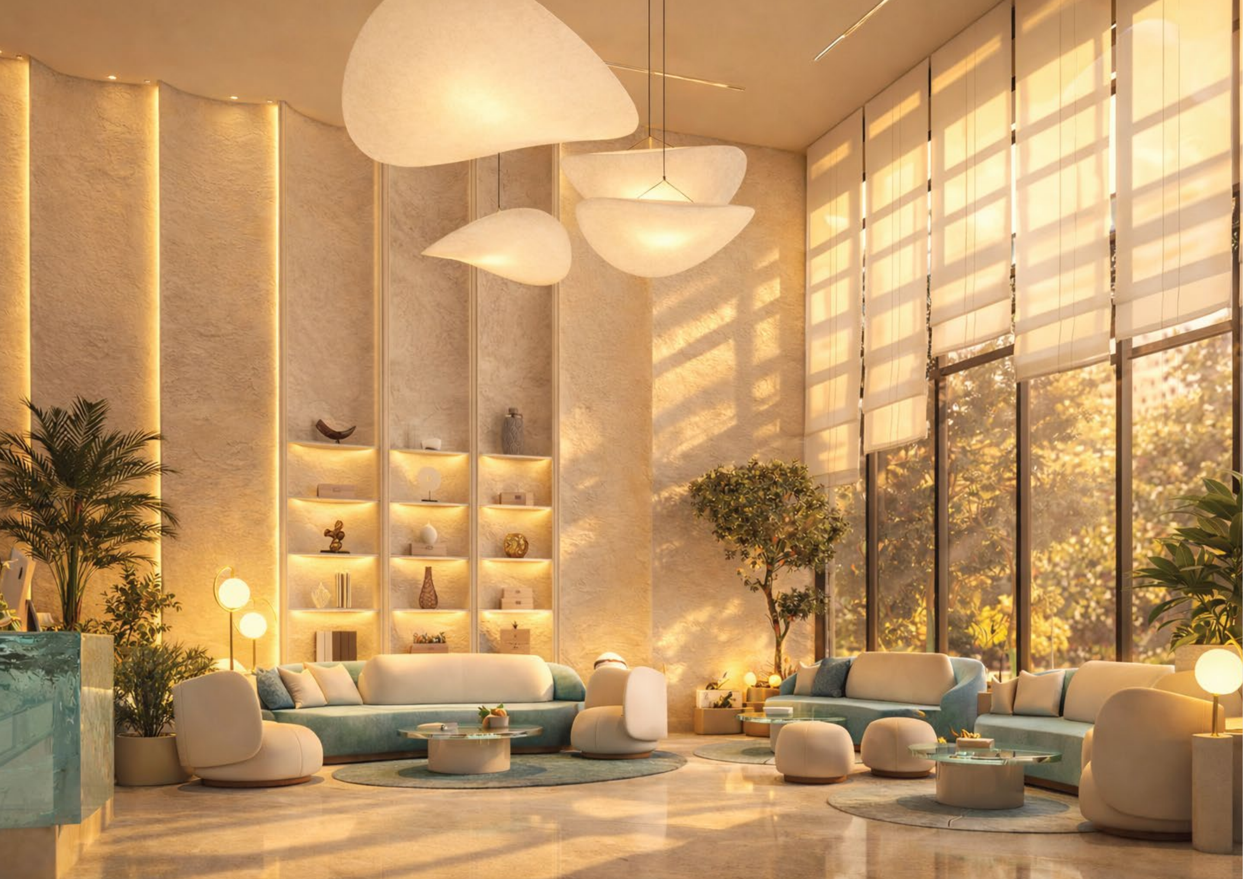 Luxury lobby lounge